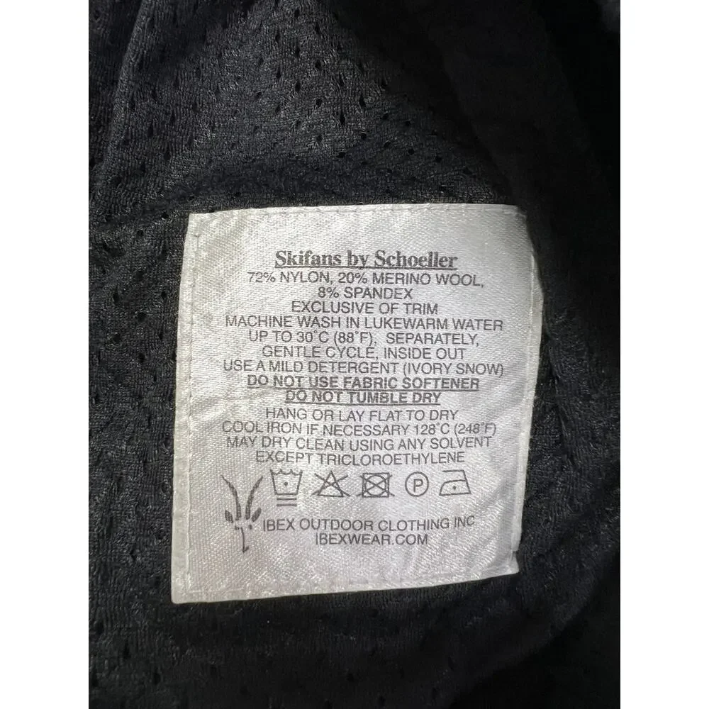 Vintage Ibex Skifans Merino Fleece Lined Black Ski Pant Softshell MEN M NWOT USA
